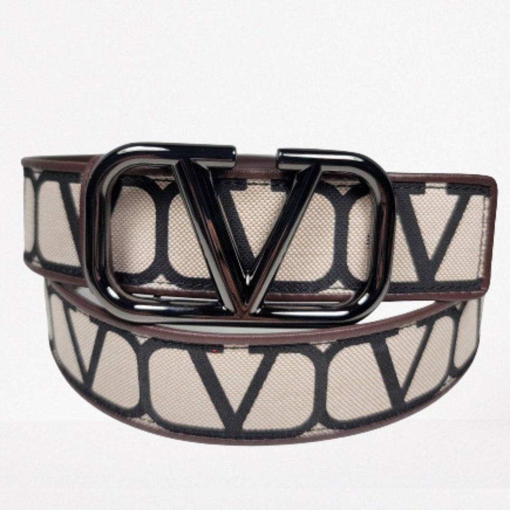 VALENTINO GARAVANI  Toile Iconographie Belt / Size 80/32